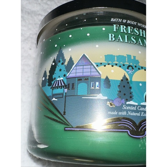 Fresh Balsam 3 Wick Candle x2 Bath & Body Works White Barn Christmas Lot Set NEW - Picture 7 of 15